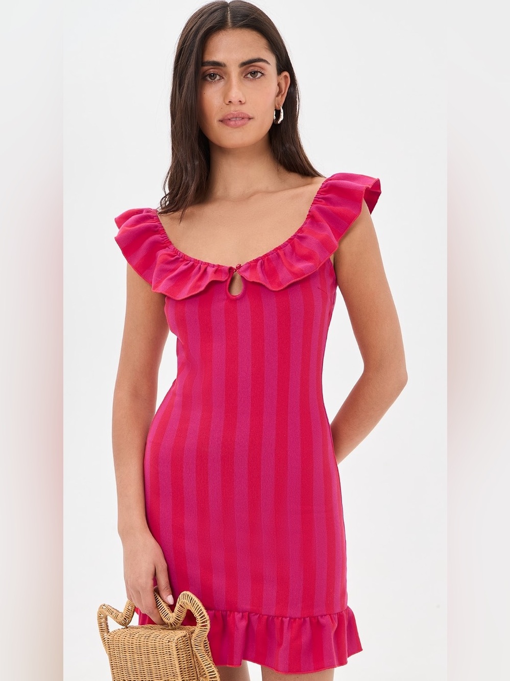 NWT Lisa Says Gah Eloise Mini Dress in Rasberry Stripe | XL